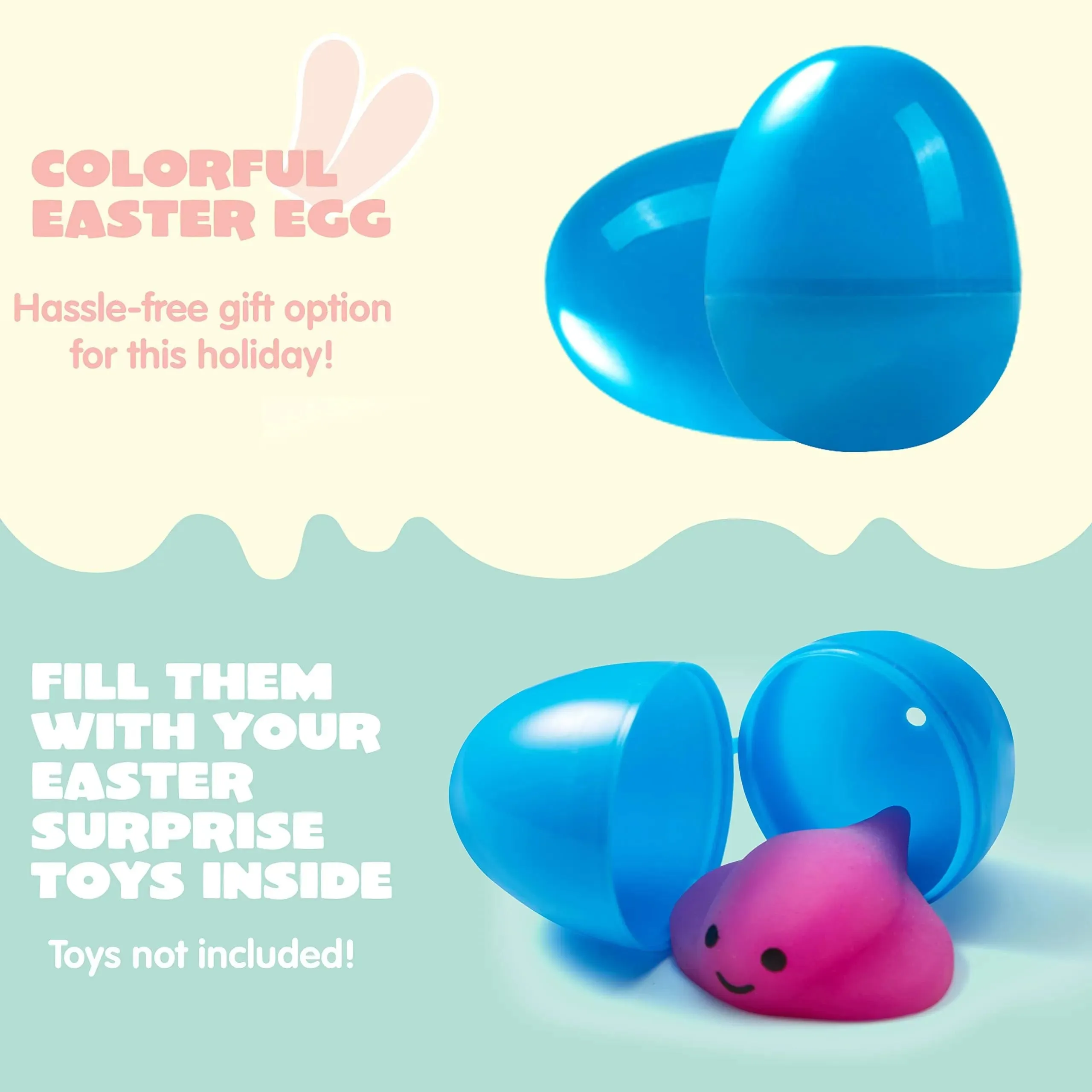 100Pcs Colorful and Golden Easter Egg Shells 2.3in