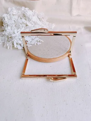 10cm Gold Purse Frame Open Channel 10cm x 6cm