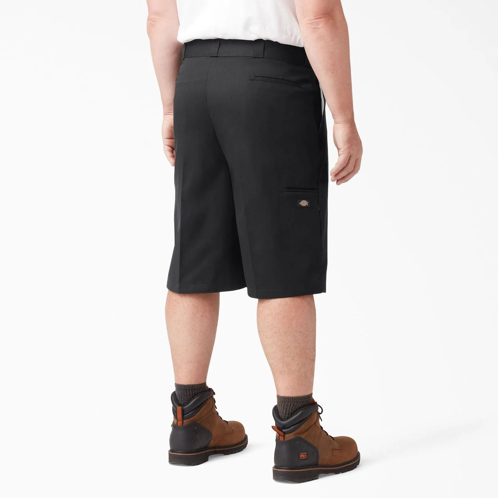 13" Loose Fit Multi-Use Pocket Work Shorts - Black
