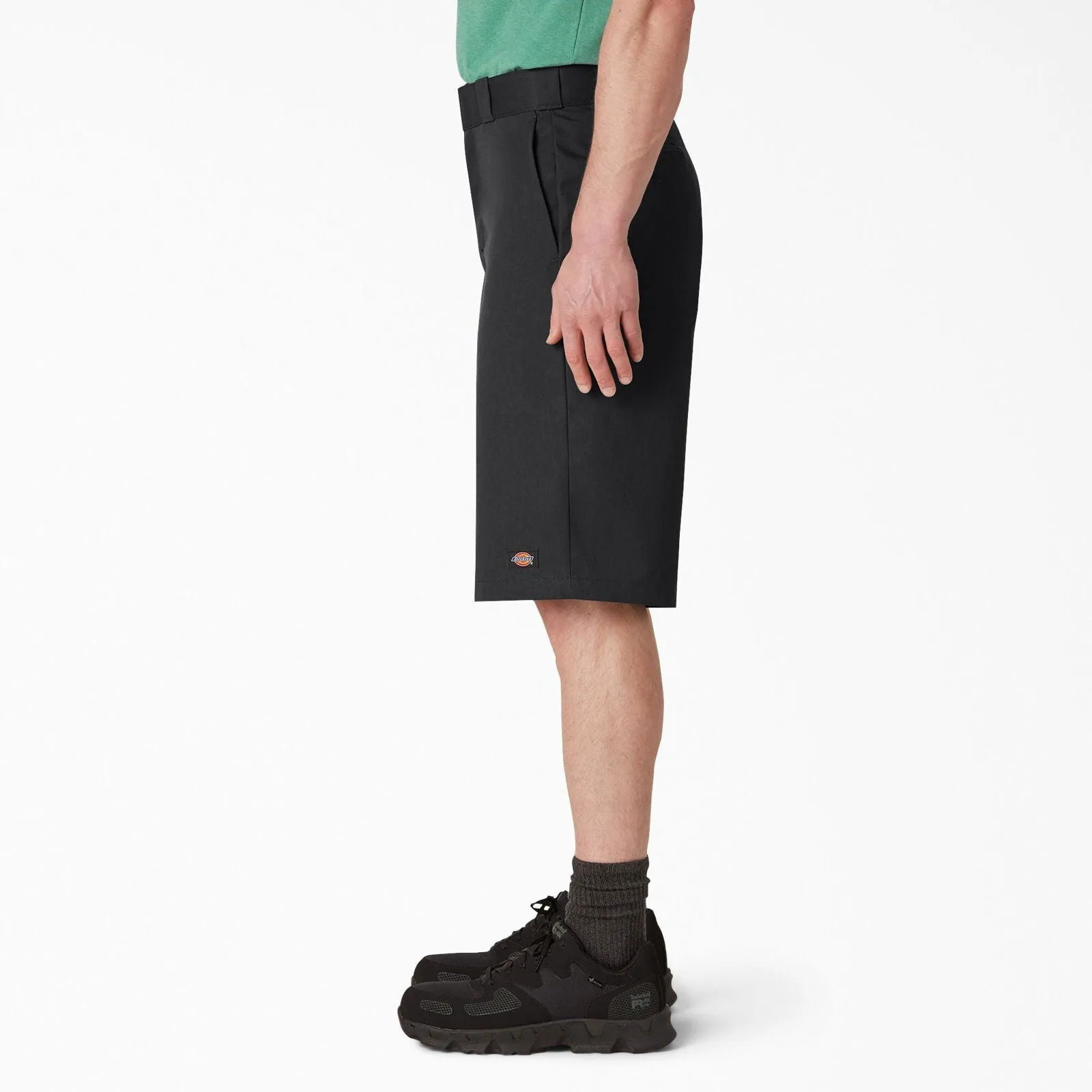 13" Loose Fit Multi-Use Pocket Work Shorts - Black