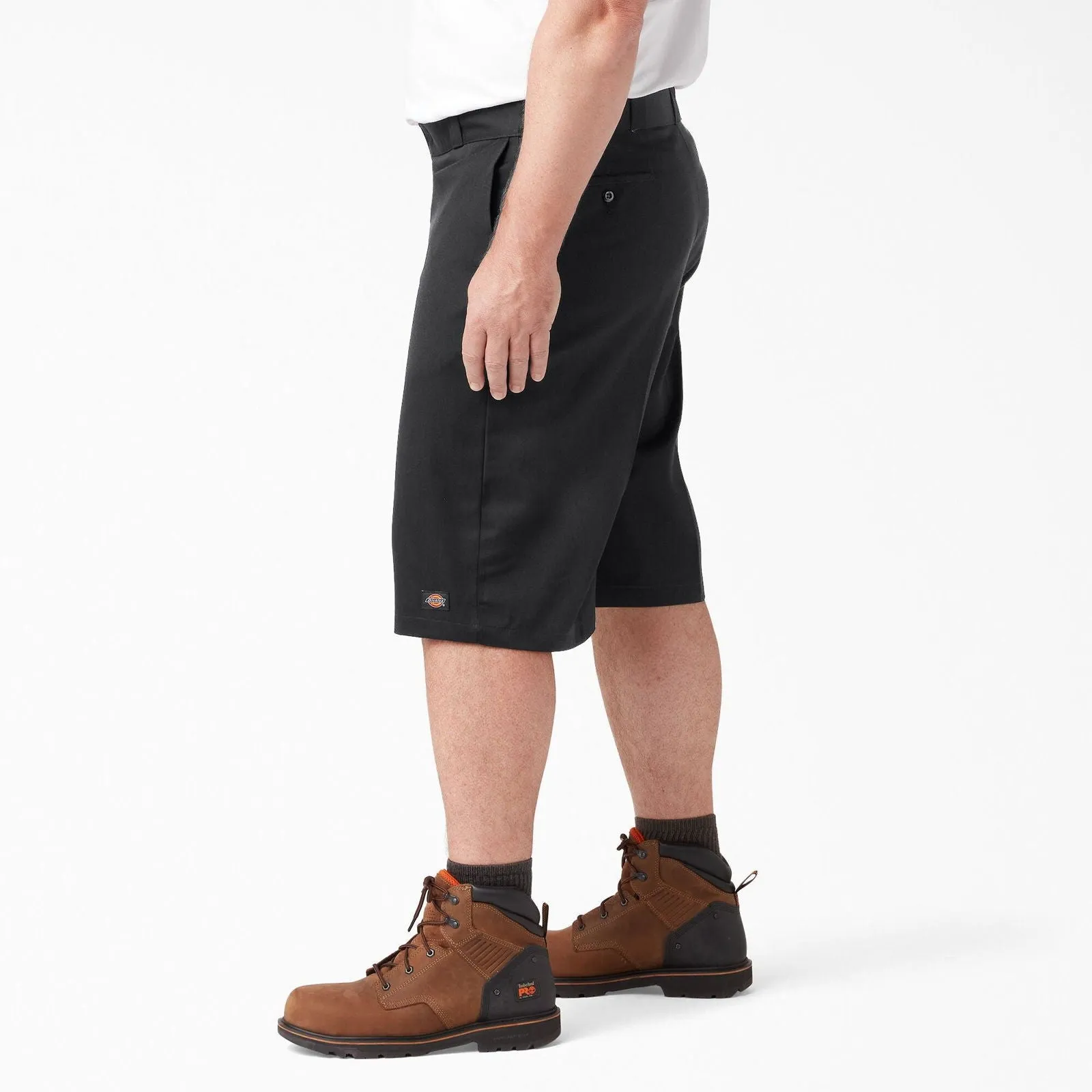 13" Loose Fit Multi-Use Pocket Work Shorts - Black