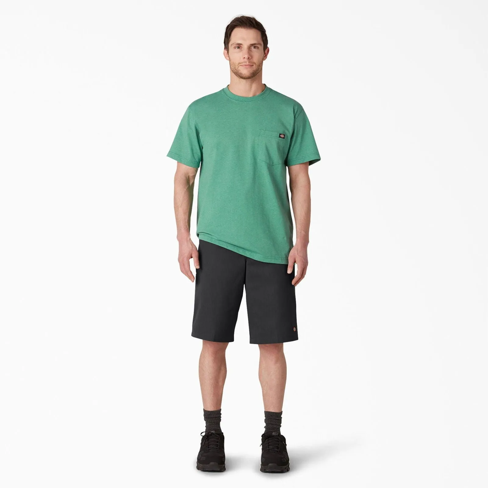 13" Loose Fit Multi-Use Pocket Work Shorts - Black