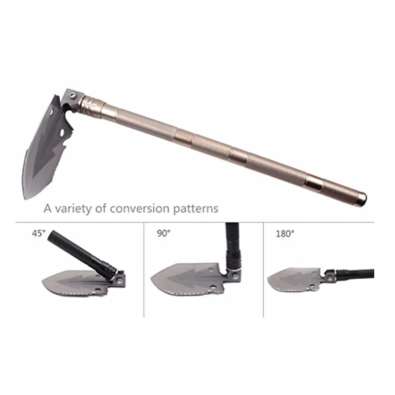 15-in-1 Heavy-Duty Multi-Function Folding Shovel
