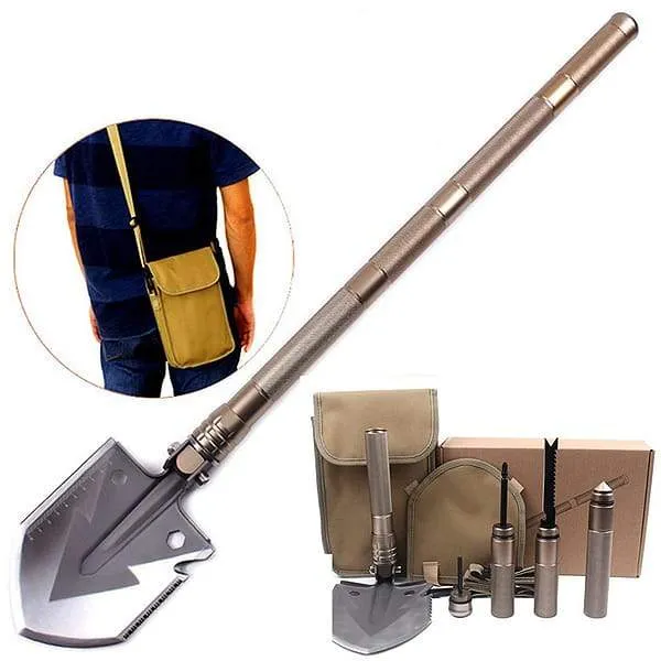 15-in-1 Heavy-Duty Multi-Function Folding Shovel