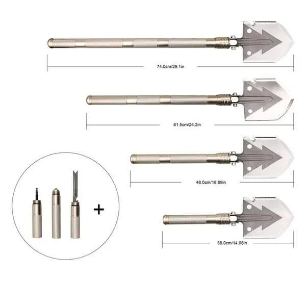 15-in-1 Heavy-Duty Multi-Function Folding Shovel