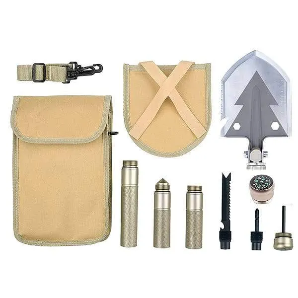15-in-1 Heavy-Duty Multi-Function Folding Shovel