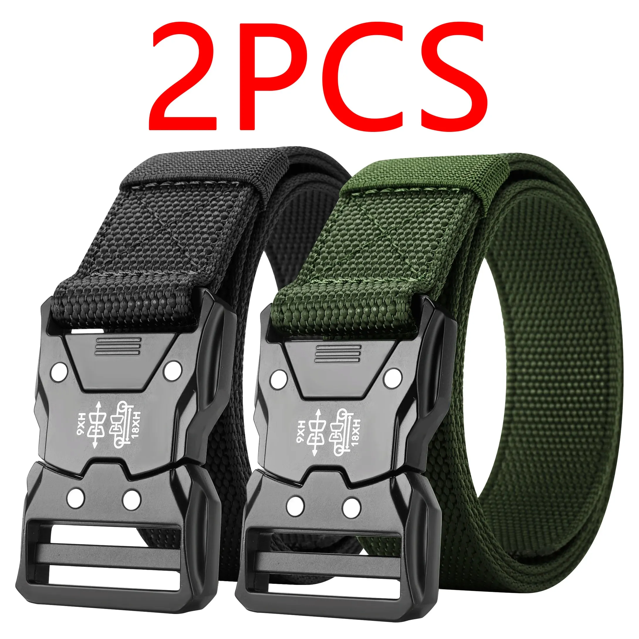 2PC Tactical Waist Belt  Durable Automatic Buckle Perfect for Outdoor