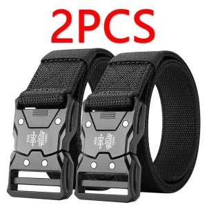2PC Tactical Waist Belt  Durable Automatic Buckle Perfect for Outdoor