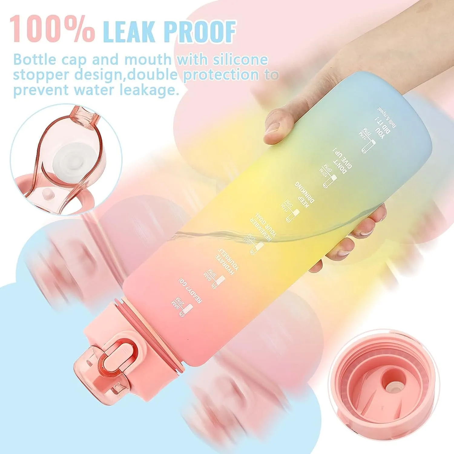 3 In 1 Multi-Color Water Bottle F58-93-1