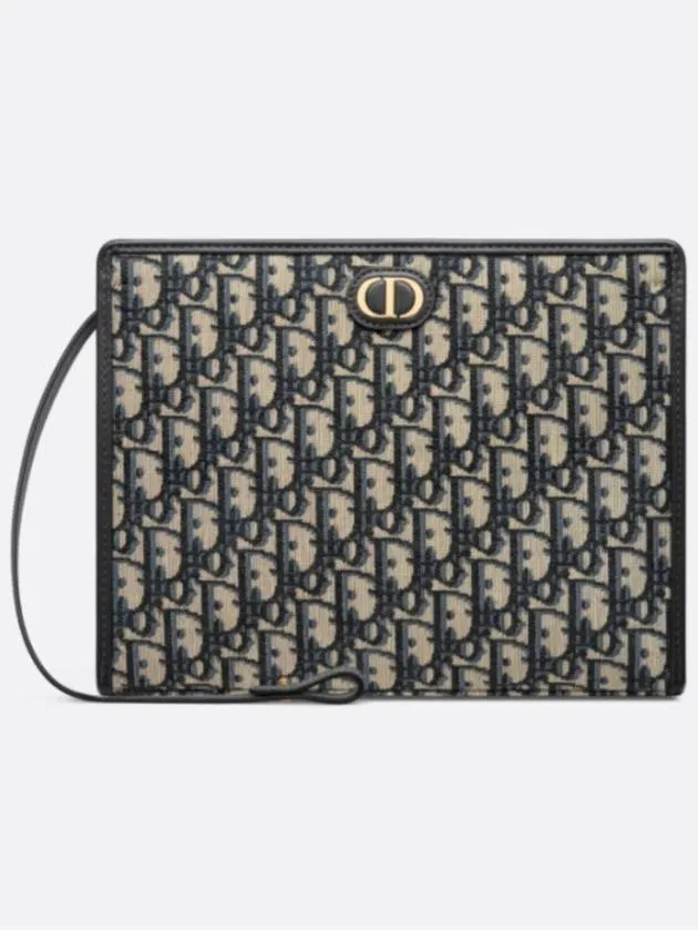 30 Montaigne Pouch Blue  Oblique Jacquard