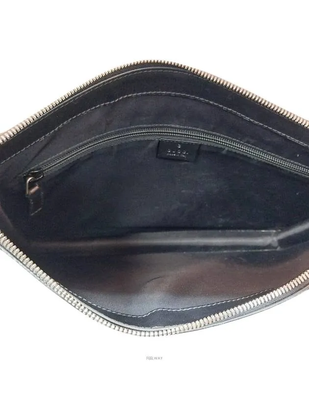 433665 Three stripe GG strap clutch bag