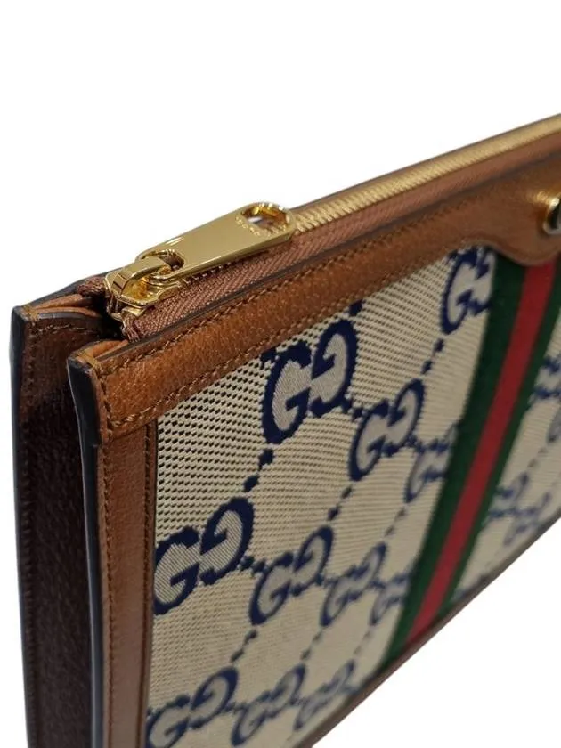 523359 Jumbo GG logo PVC portfolio Ophidia clutch bag