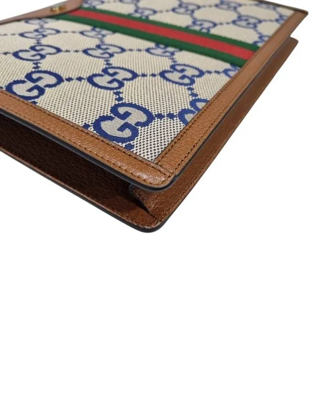523359 Jumbo GG logo PVC portfolio Ophidia clutch bag