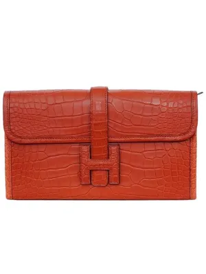 Alligator crocodile leather clutch wallet