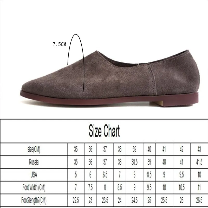 Ballet Flats Women Shoes Genuine Leather Large Size