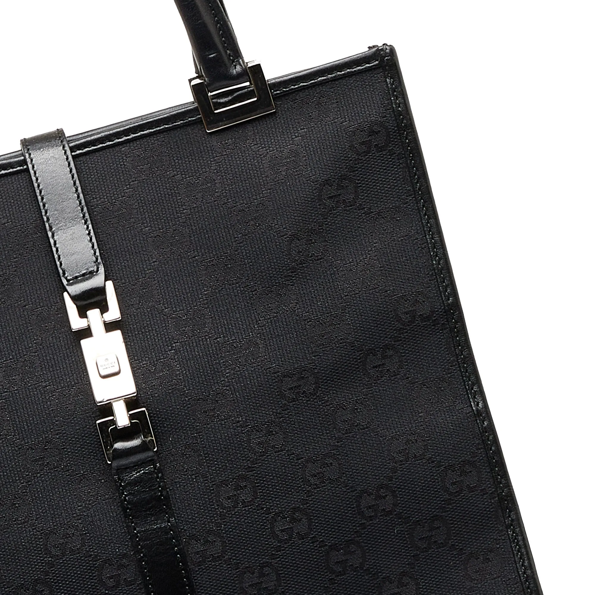 Black Gucci GG Canvas Jackie Tote Bag