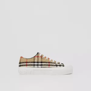 BURBERRY VINTAGE CHECK BOUCLÉ SNEAKERS