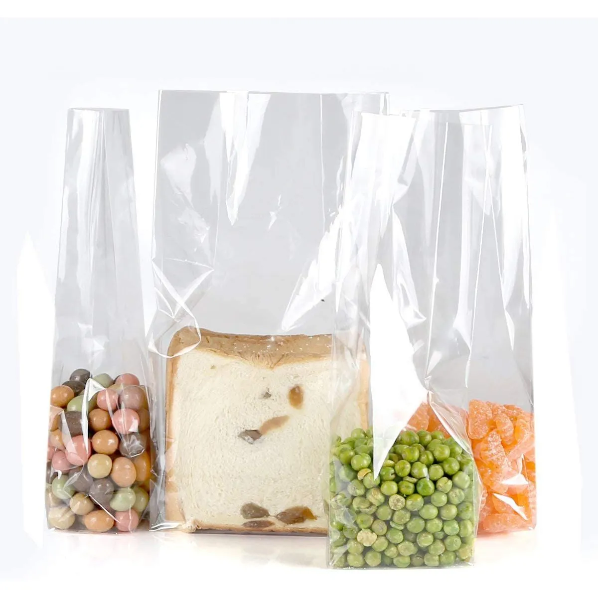 Cellophane Stand Up Food Gift Packing Bags with Gusset