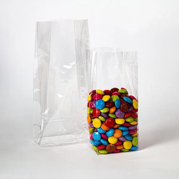 Cellophane Stand Up Food Gift Packing Bags with Gusset