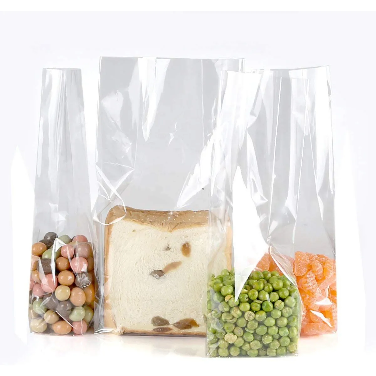 Cellophane Stand Up Food Gift Packing Bags with Gusset