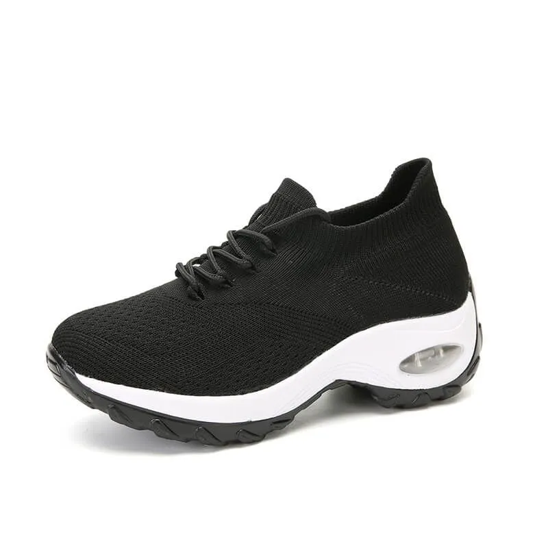 Comelyy Lace Up Walking Running Shoes Platform Sneakers