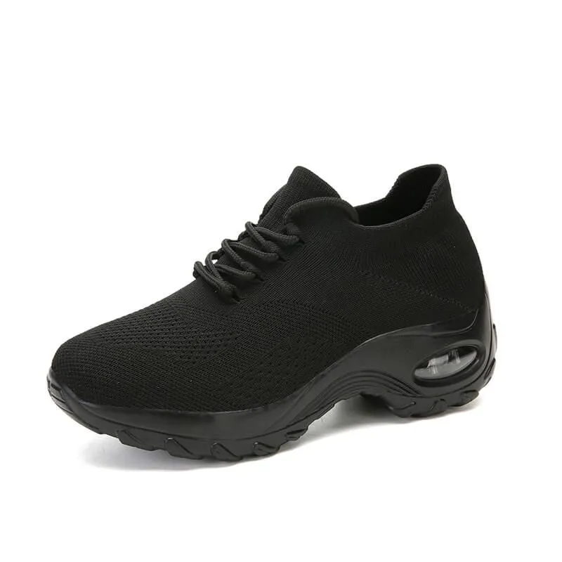 Comelyy Lace Up Walking Running Shoes Platform Sneakers