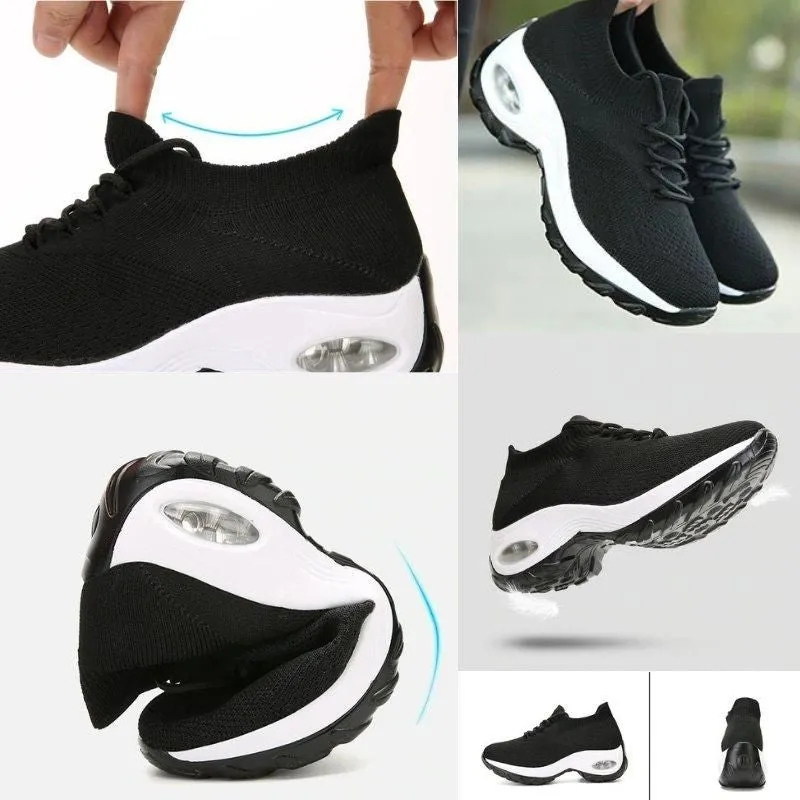 Comelyy Lace Up Walking Running Shoes Platform Sneakers