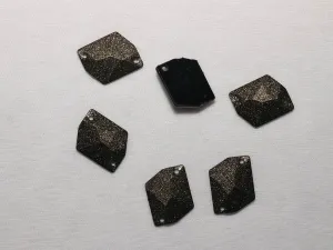 Dark Copper Designer Uneven Plastic Stones - 26x20 mm