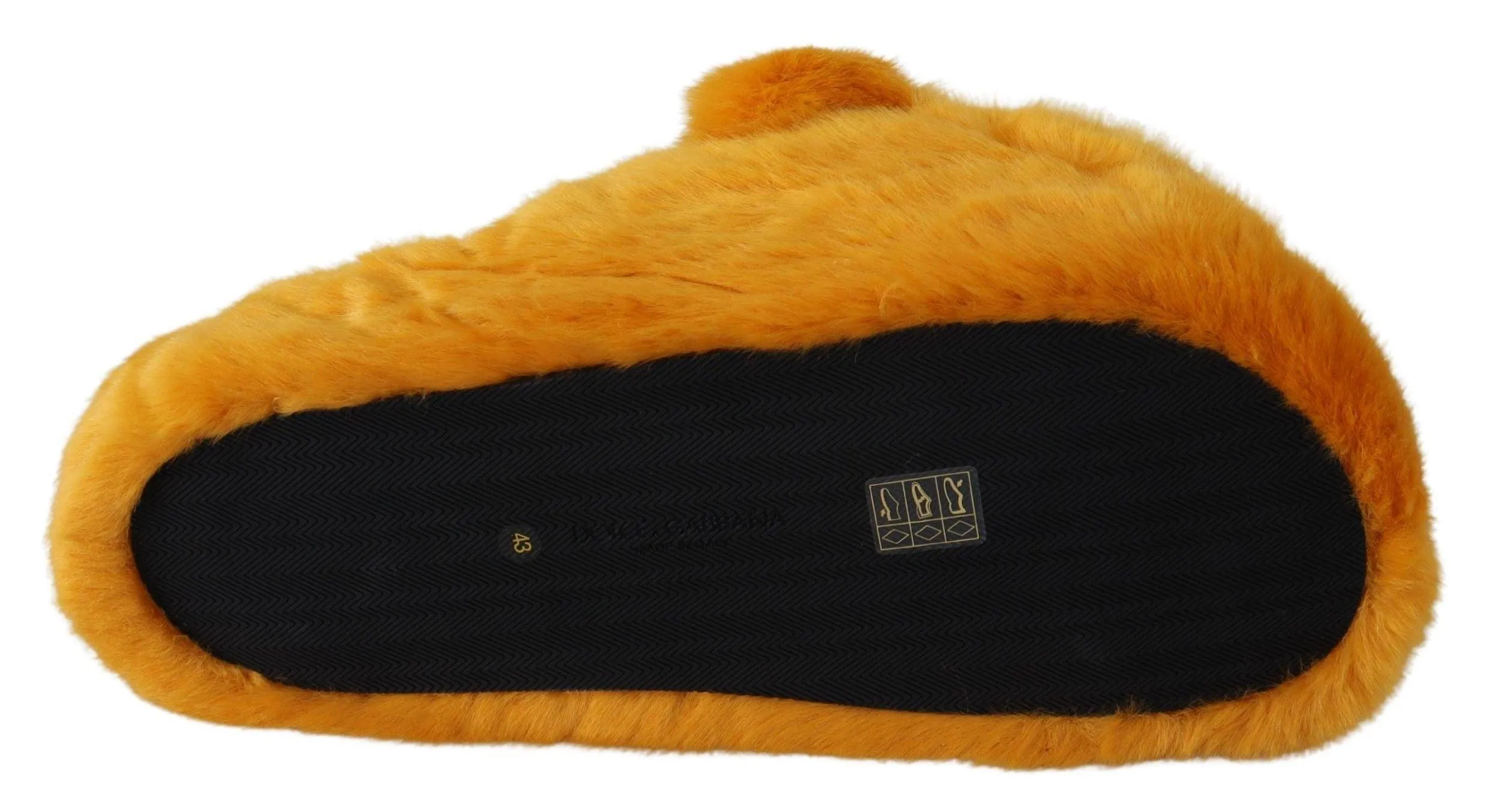 Dolce & Gabbana Yellow LION Flats Slippers Sandals