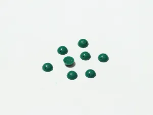 Emerald Green 2 Hole Circular Plastic Stones -10 mm