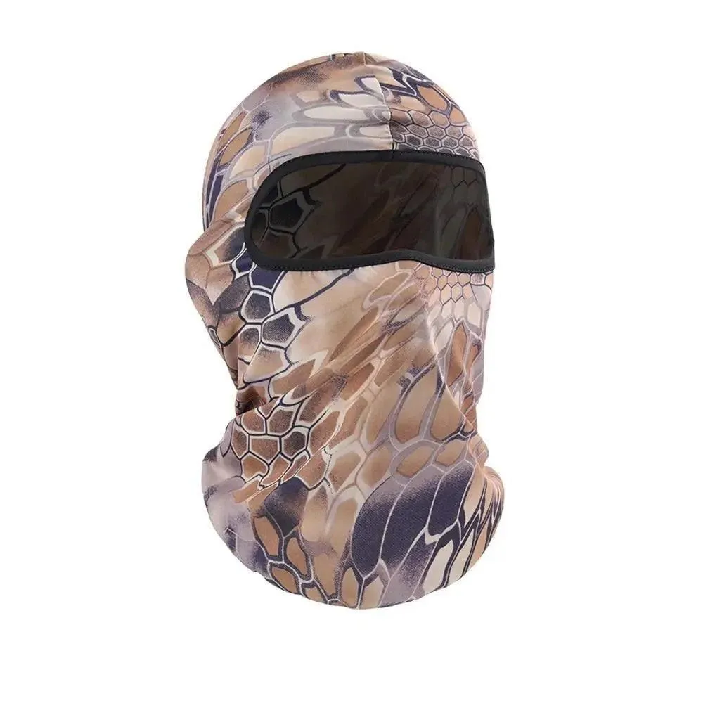 Full Face Mask, Durable Lycra, Breathable Fabric, Snug Fit, Lightweight, Anti-UV, Quick Dry, Adjustable, Unisex, Perfect for Outdoor Activities