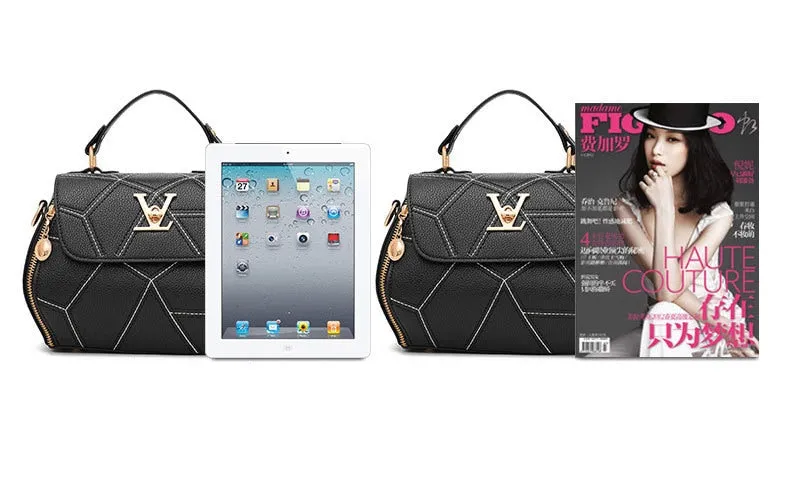 Geometry Small V Style Saddle Luxury Crossbody  Famous  Designer Louis
