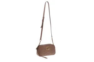 Gucci Dusty Pink Leather Small Marmont Camera Bag