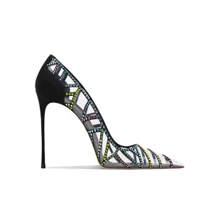 HOICA Diamante PVC High Heel Pumps - 10cm