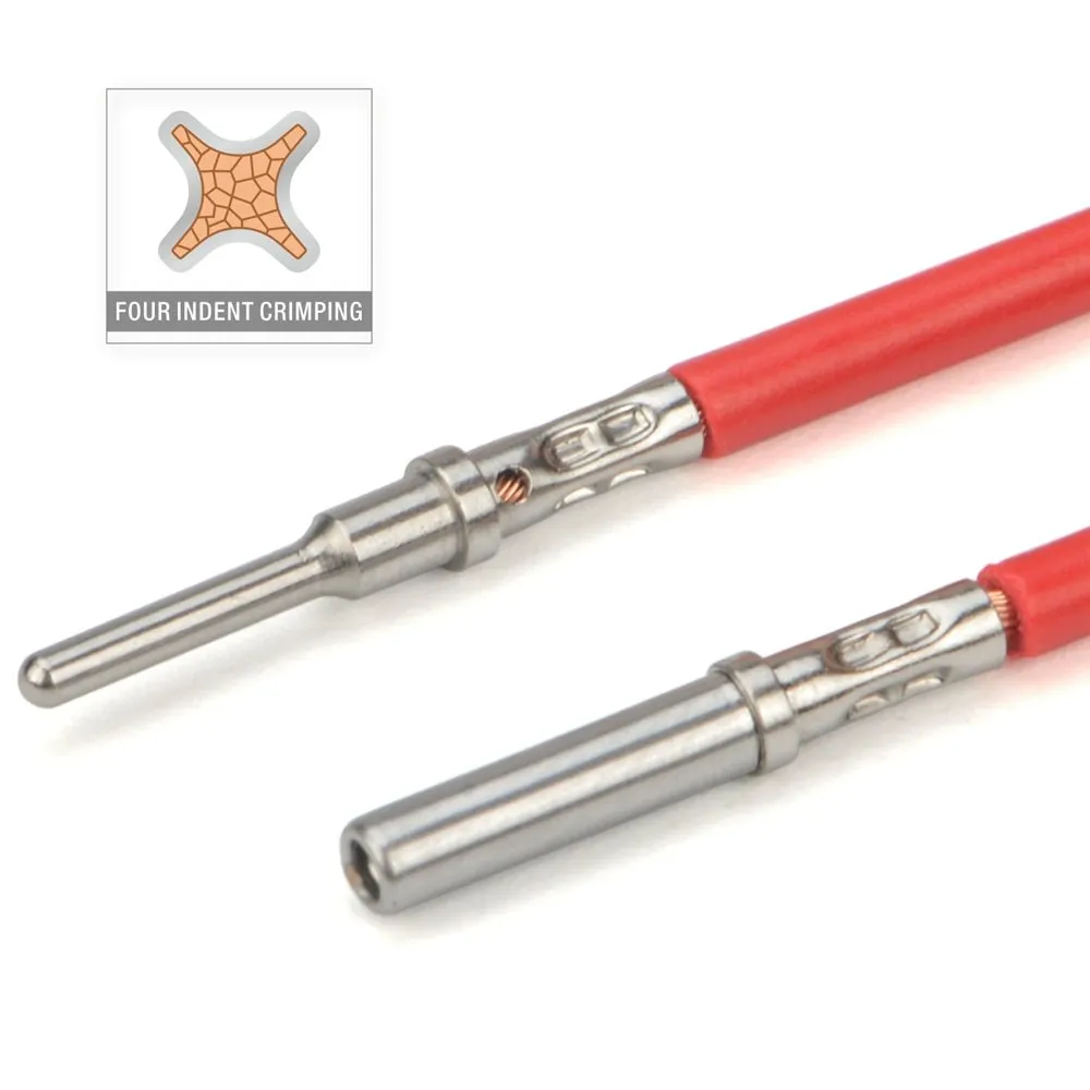 IWD-1620 Closed Barrel Crimper 4 Way Indent, 8 Impression Type for 16,18&20 Gauge Deutsch Connector, Solid Barrel Contacts