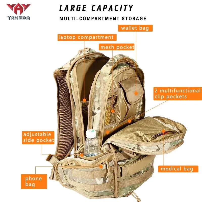 KF-087 Tactical Backpack 1000D Military  Army Bag Outdoor Waterproof 40L Bagpack Waterproof Travel Hiking Mochila Molle Bags
