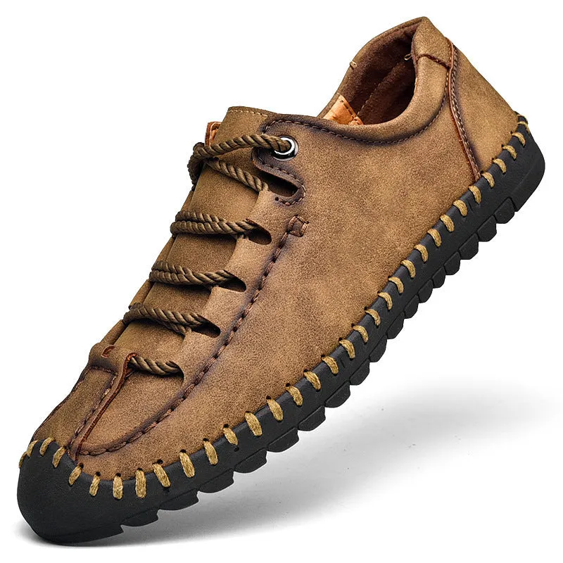 LaceStyle - Microfiber Leather Lace-Up Shoes by The Nevermore