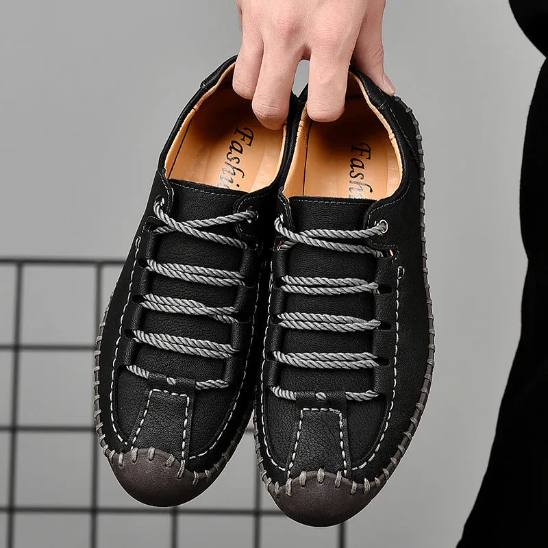 LaceStyle - Microfiber Leather Lace-Up Shoes by The Nevermore