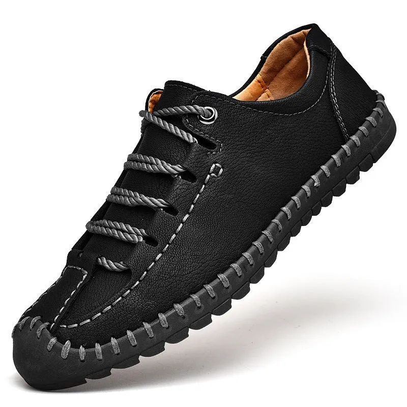 LaceStyle - Microfiber Leather Lace-Up Shoes by The Nevermore