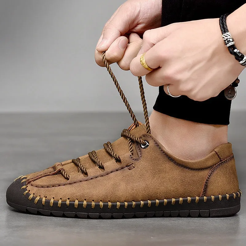 LaceStyle - Microfiber Leather Lace-Up Shoes by The Nevermore