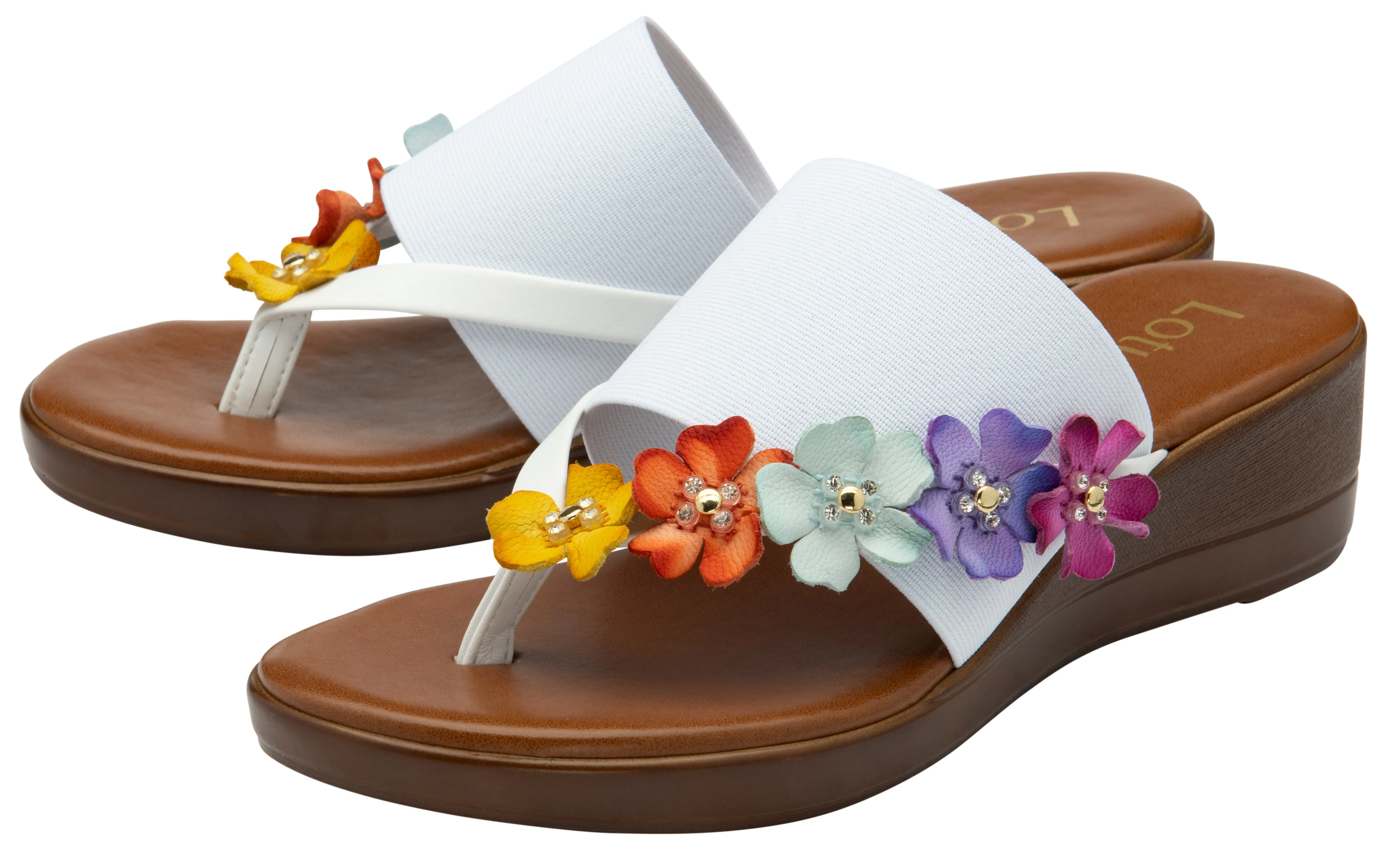 Lotus Toe-post sandal Carlotta WHITE ULP270