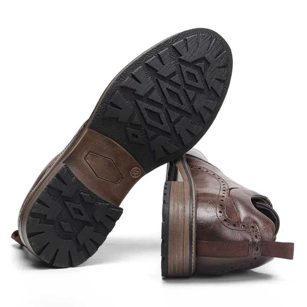 Men's Non-Slip Sole Vegan Leather Shoes with Lace Up | Eco-Friendly Materials for All Seasons
