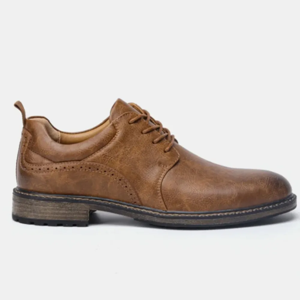 Men's Non-Slip Sole Vegan Leather Shoes with Lace Up | Eco-Friendly Materials for All Seasons