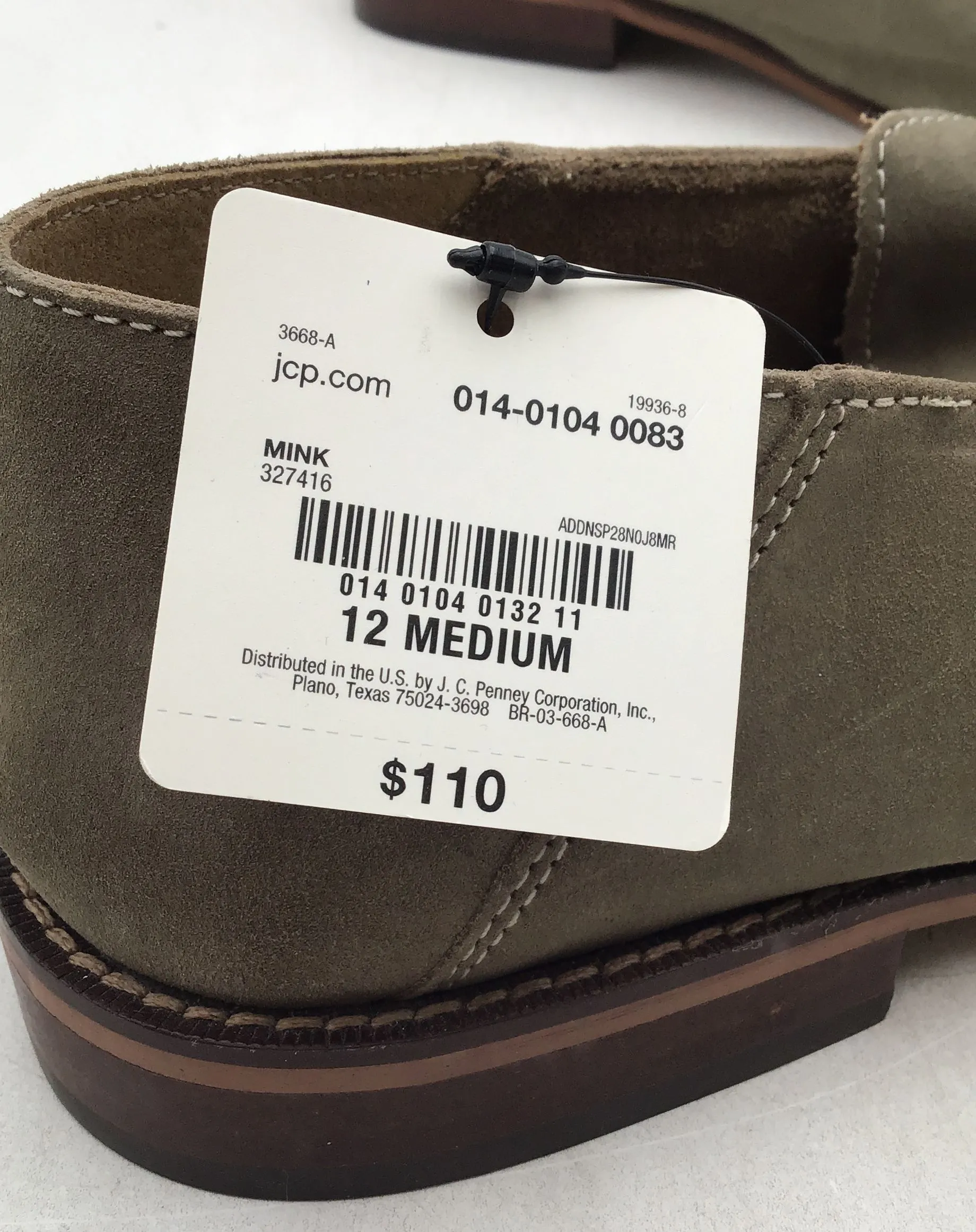 NWT Stafford Men's Gray Leather Casual Loafers - Size 12M