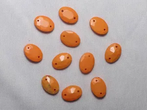 Orange Oval Plastic Stones - 10x14 mm