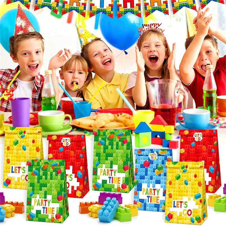 Paper Party Bag | Lego Building Block | 12 Pcs