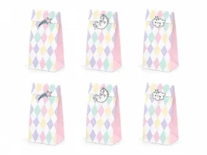 Pastel Unicorn Party Treat Bags- 6pk S2194