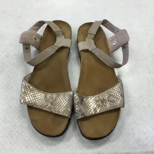 Sandals Heels Wedge By Naot In Bronze, Size: 10