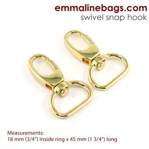 Swivel Snap Hook -  1" - Gold - #2HOOK18-GO/2