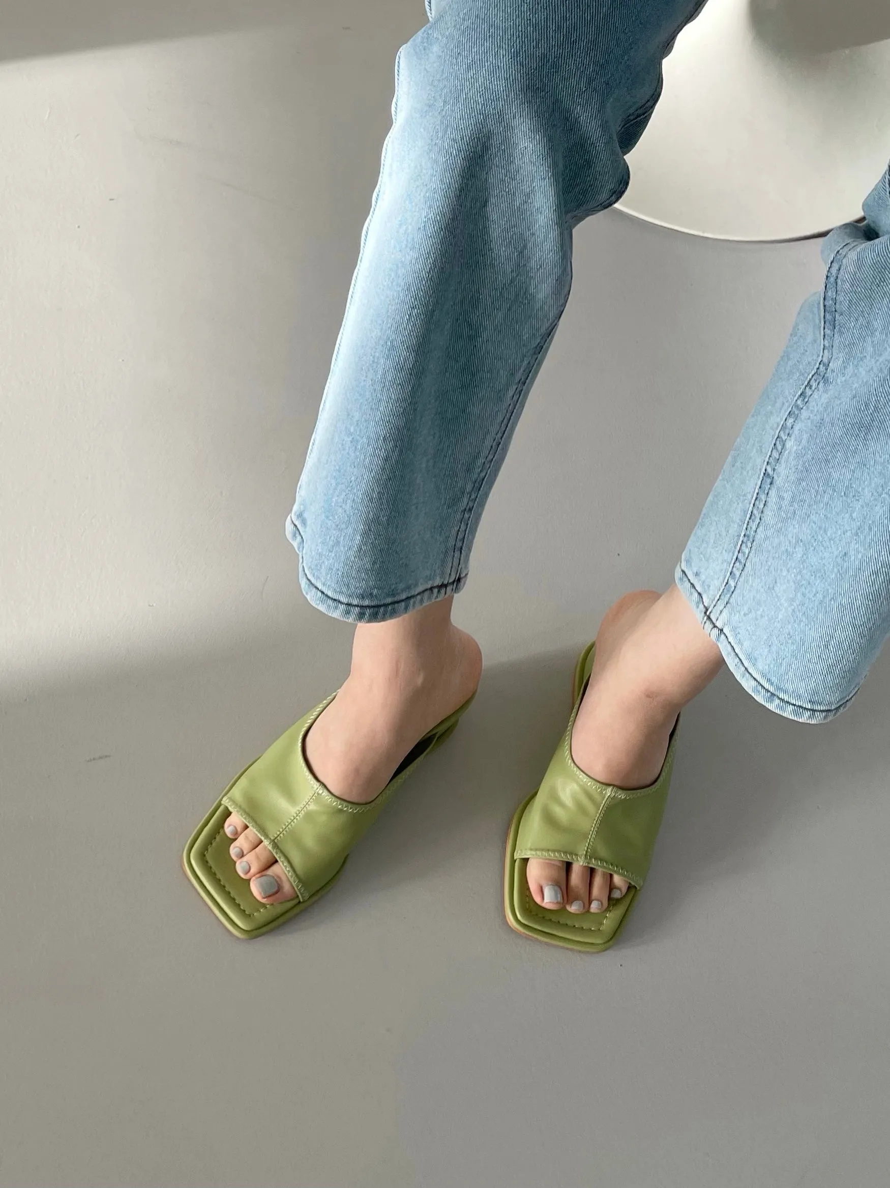 Wedge Heel Slide Sandals